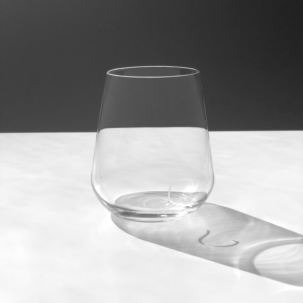 Stemless Wine Glass, Set of 4, Standard Drink Measure