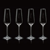 Crystal Champagne Flute With Pour Lines - Set of 4