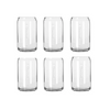 Beer Soda Can Style Cocktail Crystal Glass With Pour Lines Set of 6