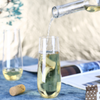Shatterproof Fancy Flute Glass With Pour Lines - Duo-Pack