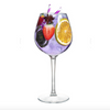 (NQR) Shatterproof Gin Goblet Glass With Pour Lines - Set of 4 (NQR)