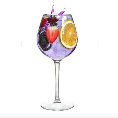 Shatterproof Gin Goblet Glass With Pour Lines - Duo-Pack