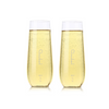 Shatterproof Fancy Flute Glass With Pour Lines - Duo-Pack