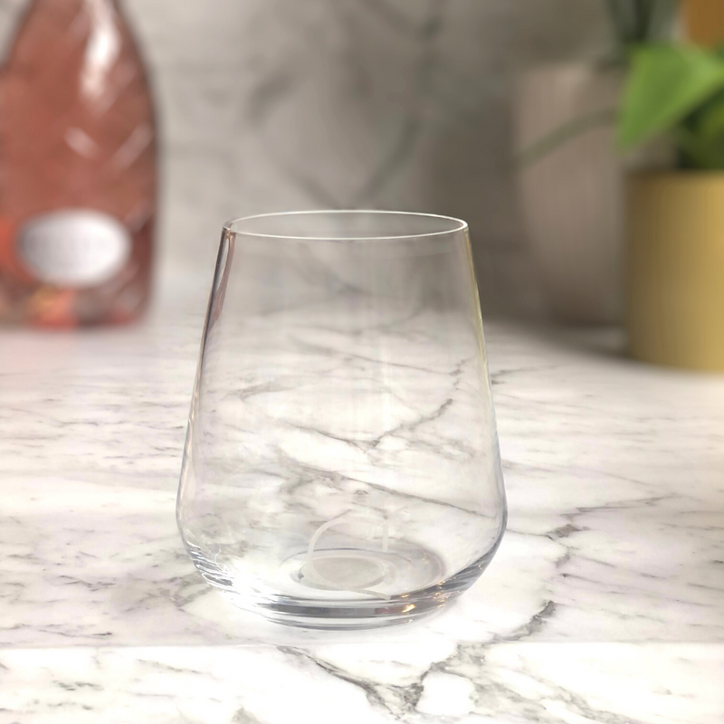 Stemless Wine Glass, Set of 4, Standard Drink Measure