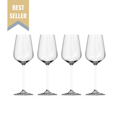 For Extraordinary Entertainers, Luxe Crystal Wine Glass Gift Set, Pour Lines