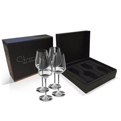 The Standard Drink Company Wine Glass Premium Gift Set Universal Crystal Wine Glass - Gift Box Set of 4